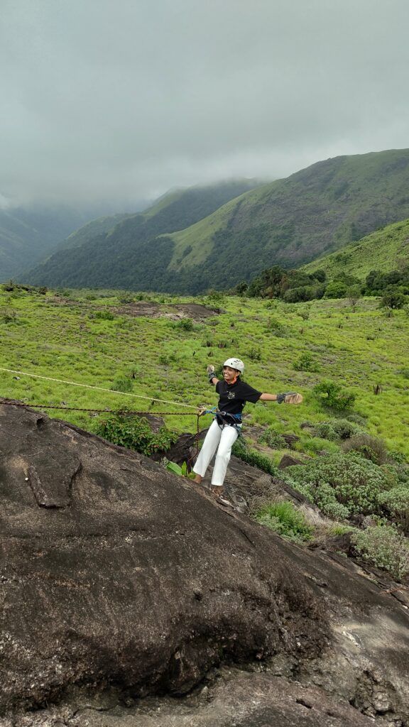 Rappelling at Chikmagalur