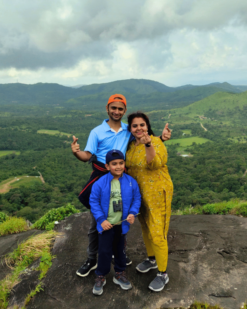 Kids with parents on a hike at Bowline Nature Stay.