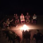Family get together at the Campfire in Bowline Nature Stay